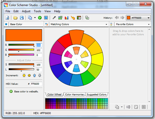 color_schemer_screenshot -روانشناسی رنگ ها در طراحی وب