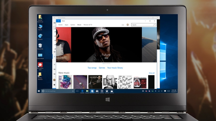 Microsoft OneDrive and Groove Music